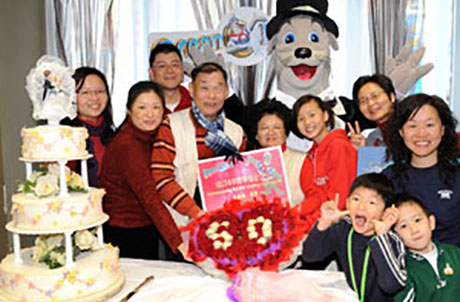 Picture two: Ocean Park's Whiskers, friends and relatives of Mr. & Mrs. Choy joined together to celebrate their 50th anniversary.