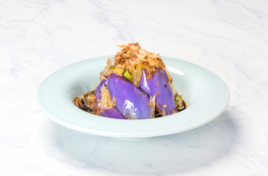 Marinated Eggplant with Pomelo Sauce 