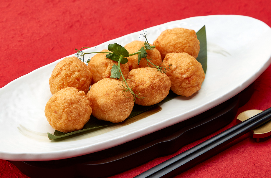 Crispy Bean Curd Sheets with Minced Shrimp Dumpling